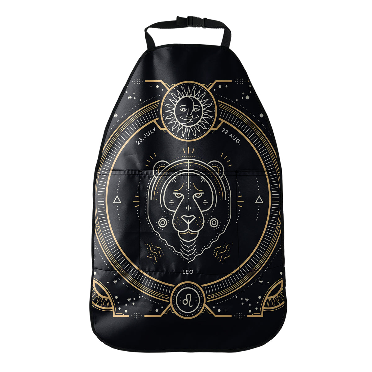 Vintage Leo Zodiac Sign Print Car Seat Organizers