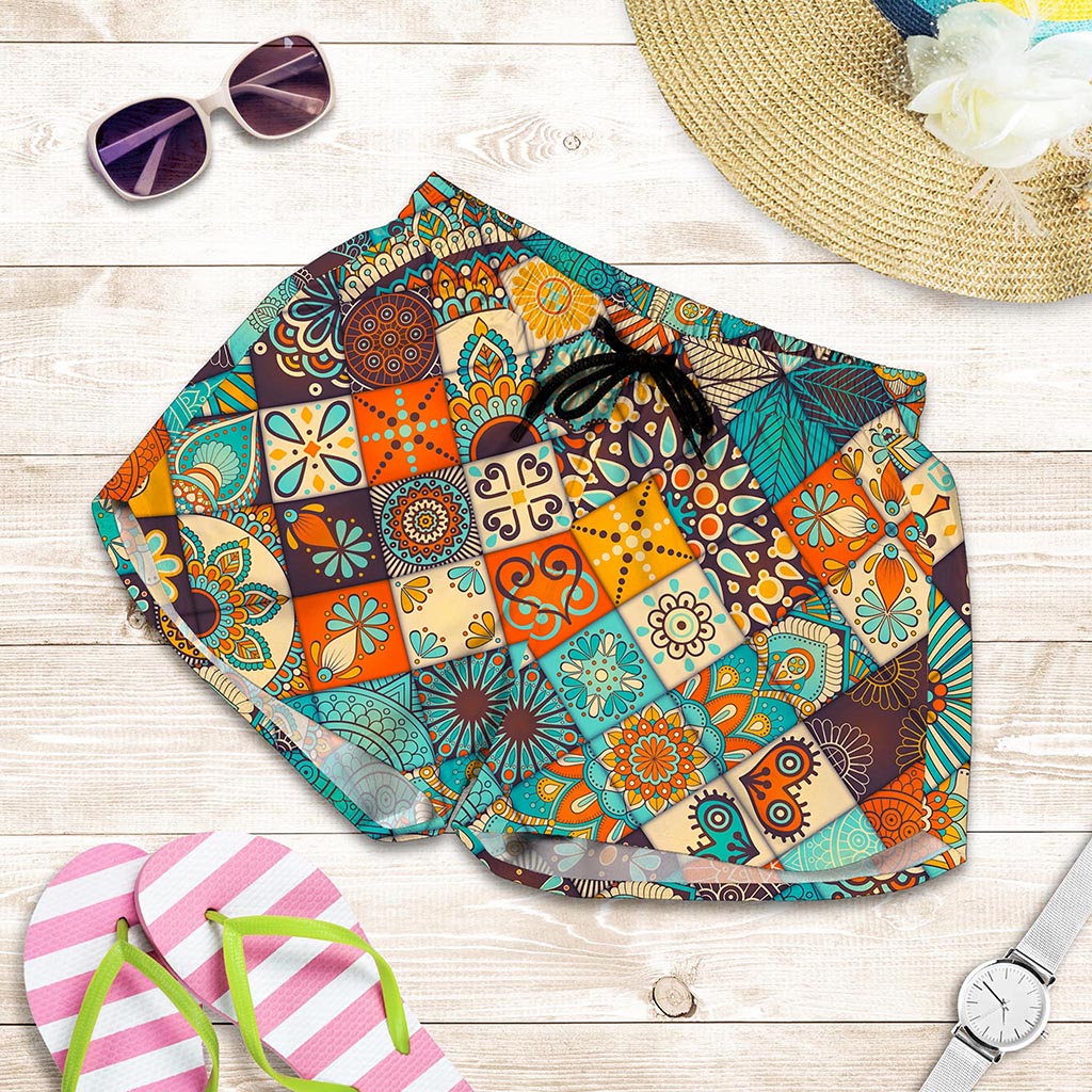 Vintage Mandala Bohemian Pattern Print Women's Shorts