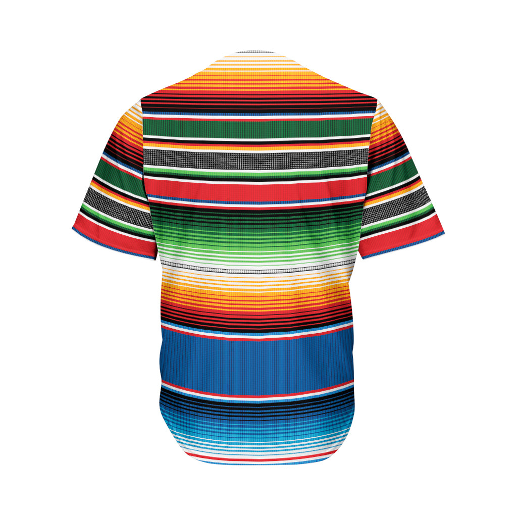 Vintage Mexican Blanket Pattern Print Men's Baseball Jersey