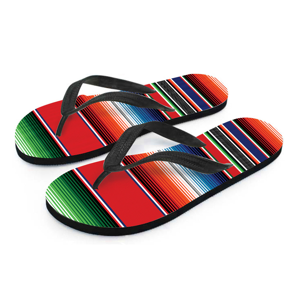 Vintage Mexican Serape Pattern Print Flip Flops