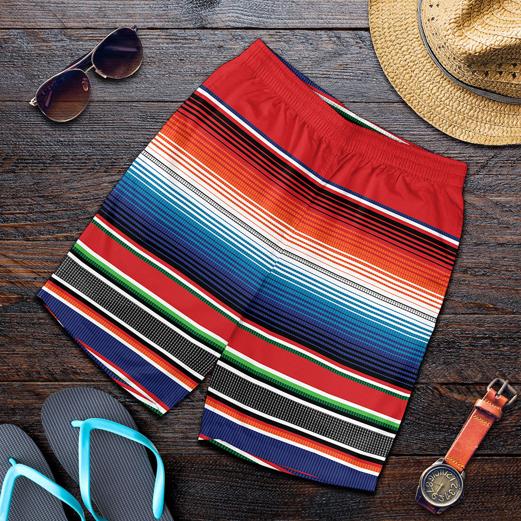 Vintage Mexican Serape Pattern Print Men's Shorts