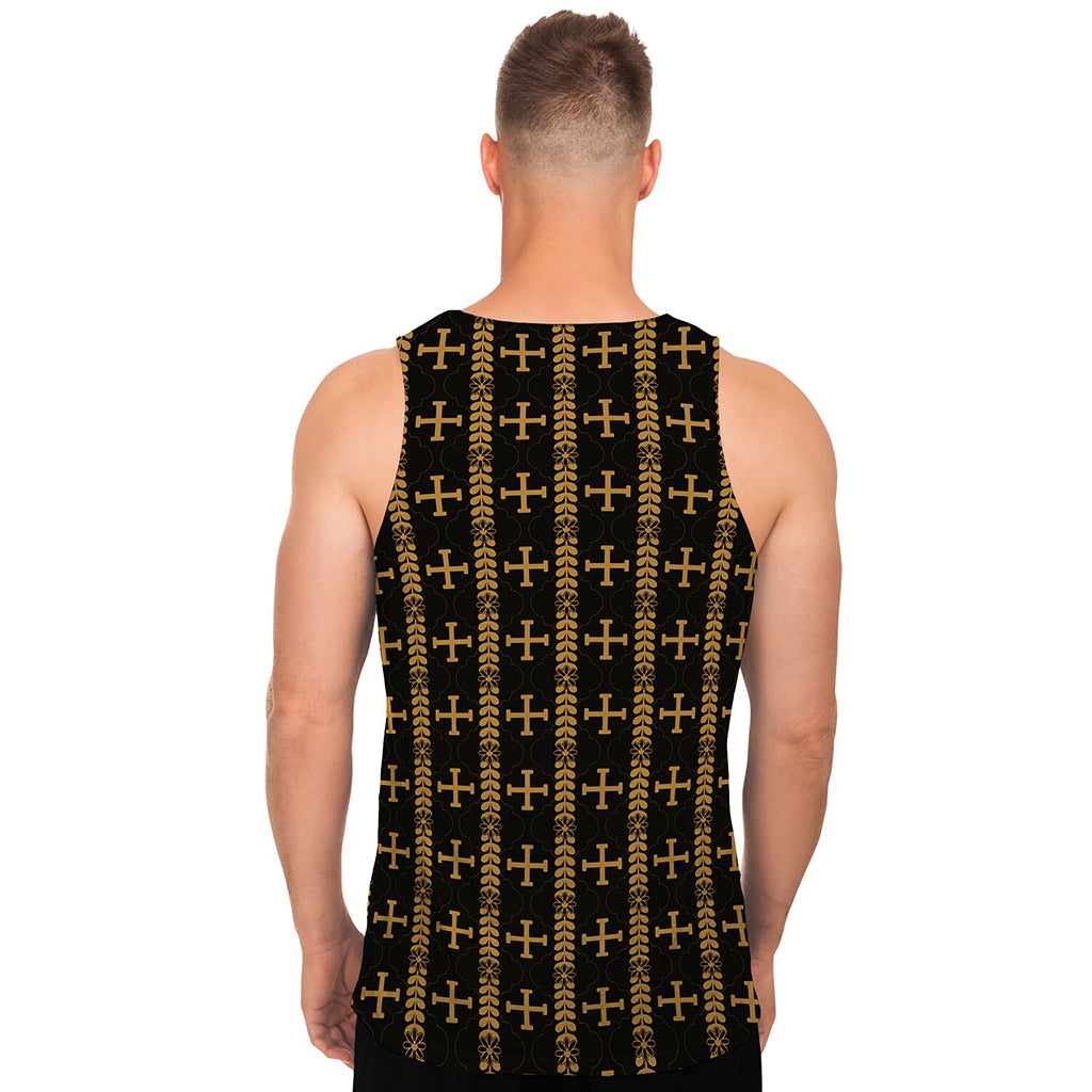 Vintage Orthodox Pattern Print Men's Tank Top