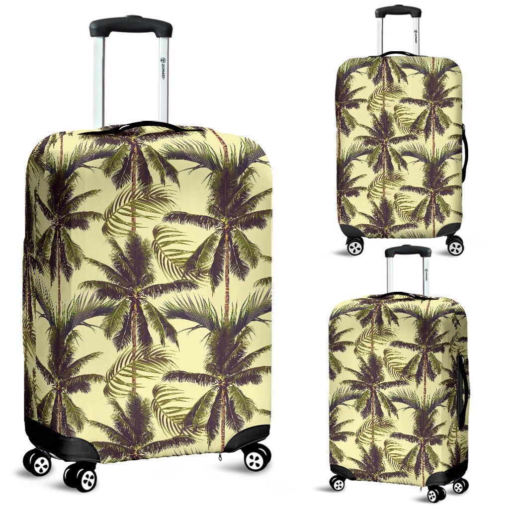 Vintage Palm Tree Pattern Print Luggage Cover GearFrost