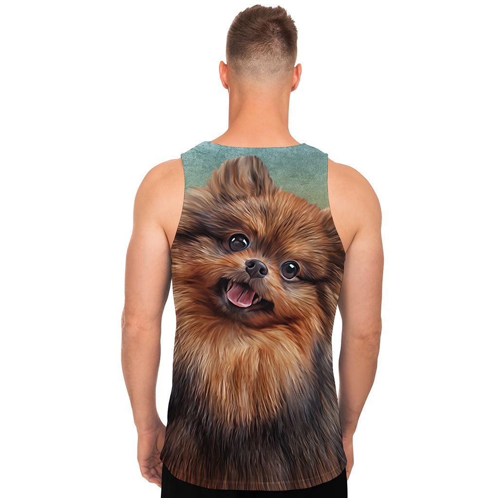 Vintage Pomeranian Portrait Men's Tank Top