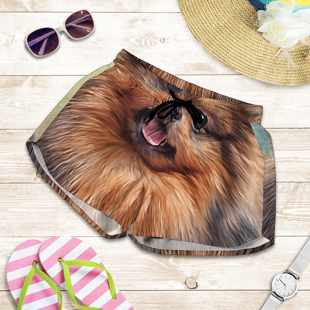 Vintage Pomeranian Portrait Women's Shorts