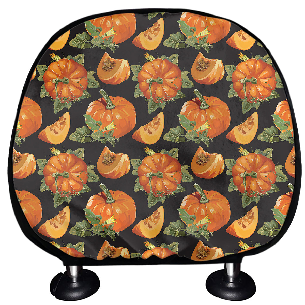 Vintage Pumpkin Pattern Print Car Headrest Covers