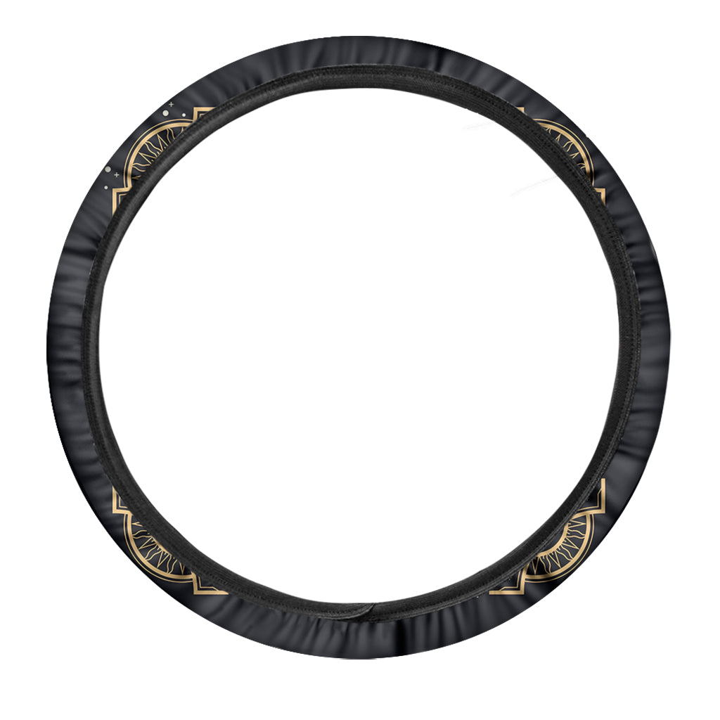 Vintage Taurus Zodiac Sign Print Car Steering Wheel Cover