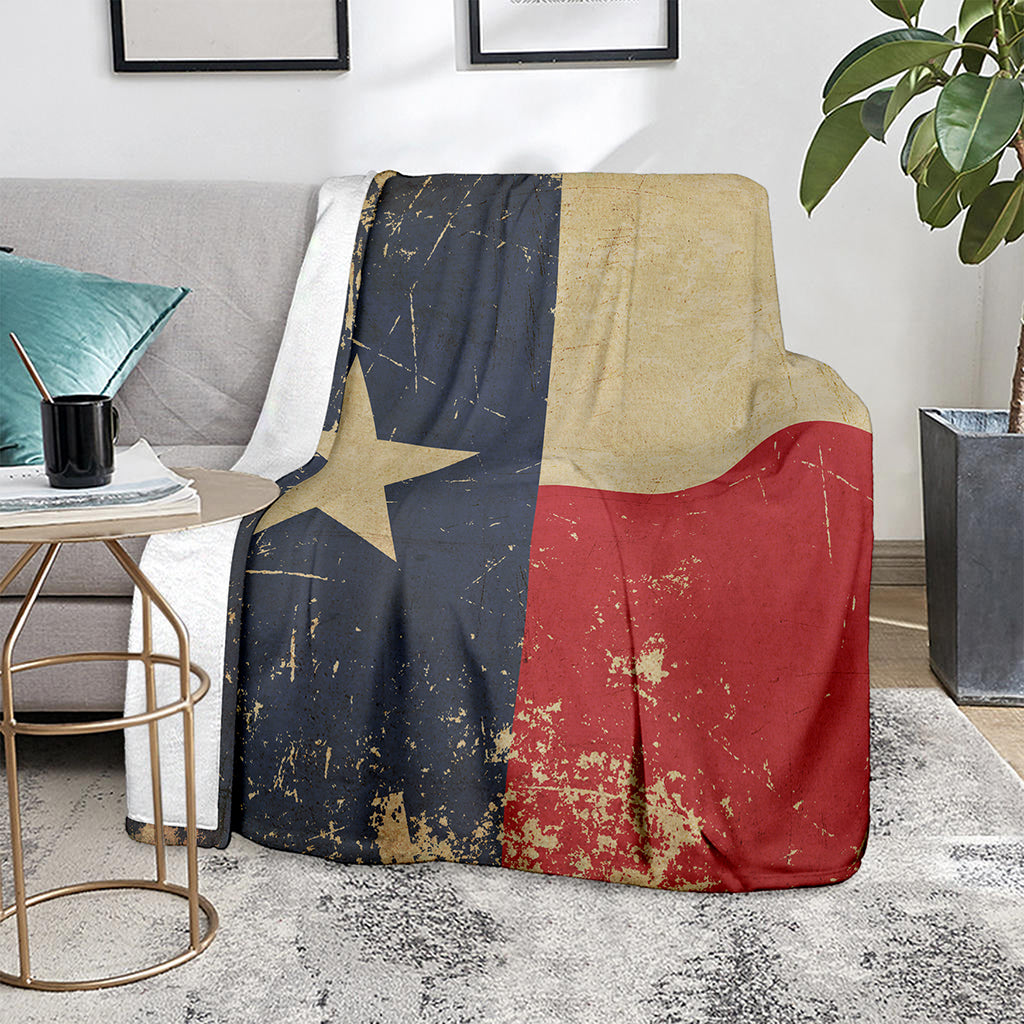 Vintage Texas Flag Print Blanket