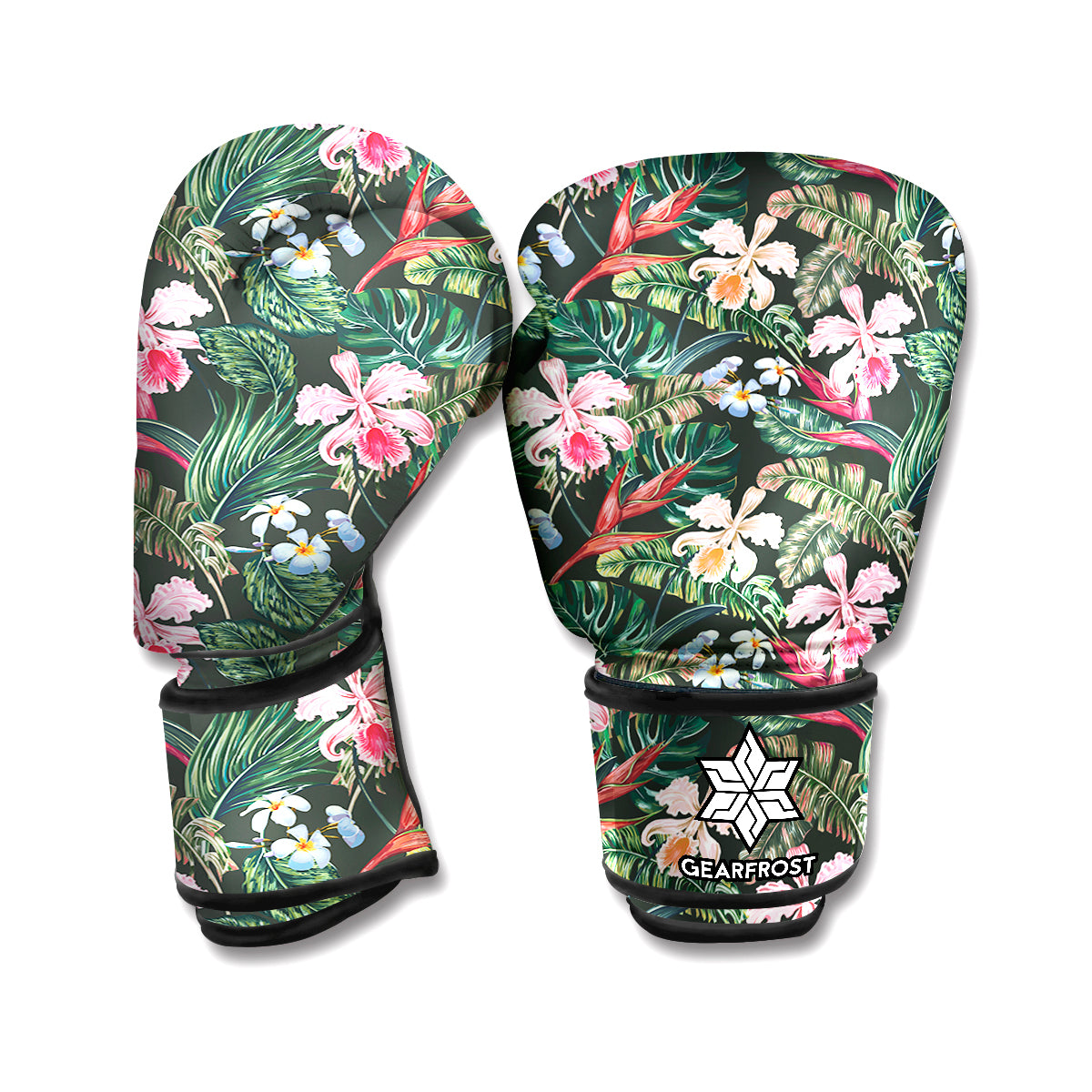 Vintage Tropical Exotic Hawaiian Print Boxing Gloves