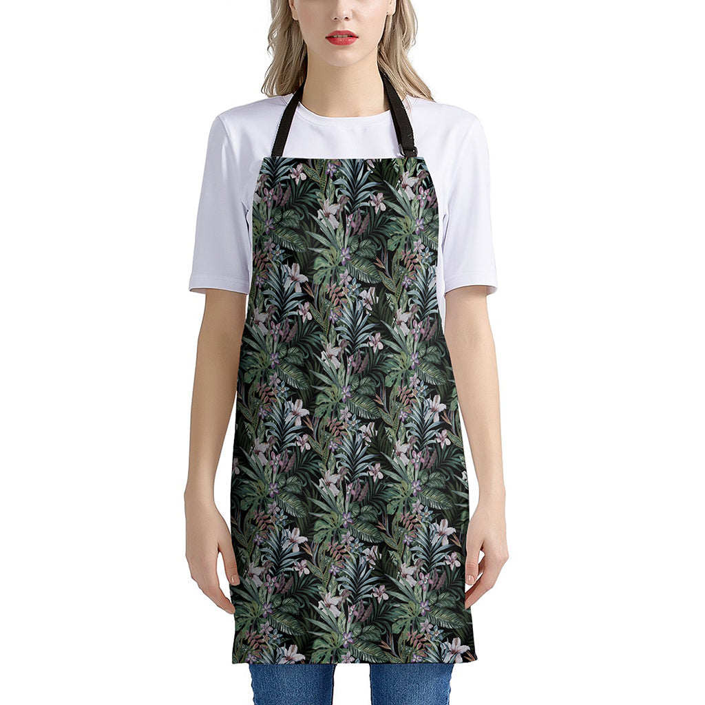 Vintage Tropical Floral Print Apron