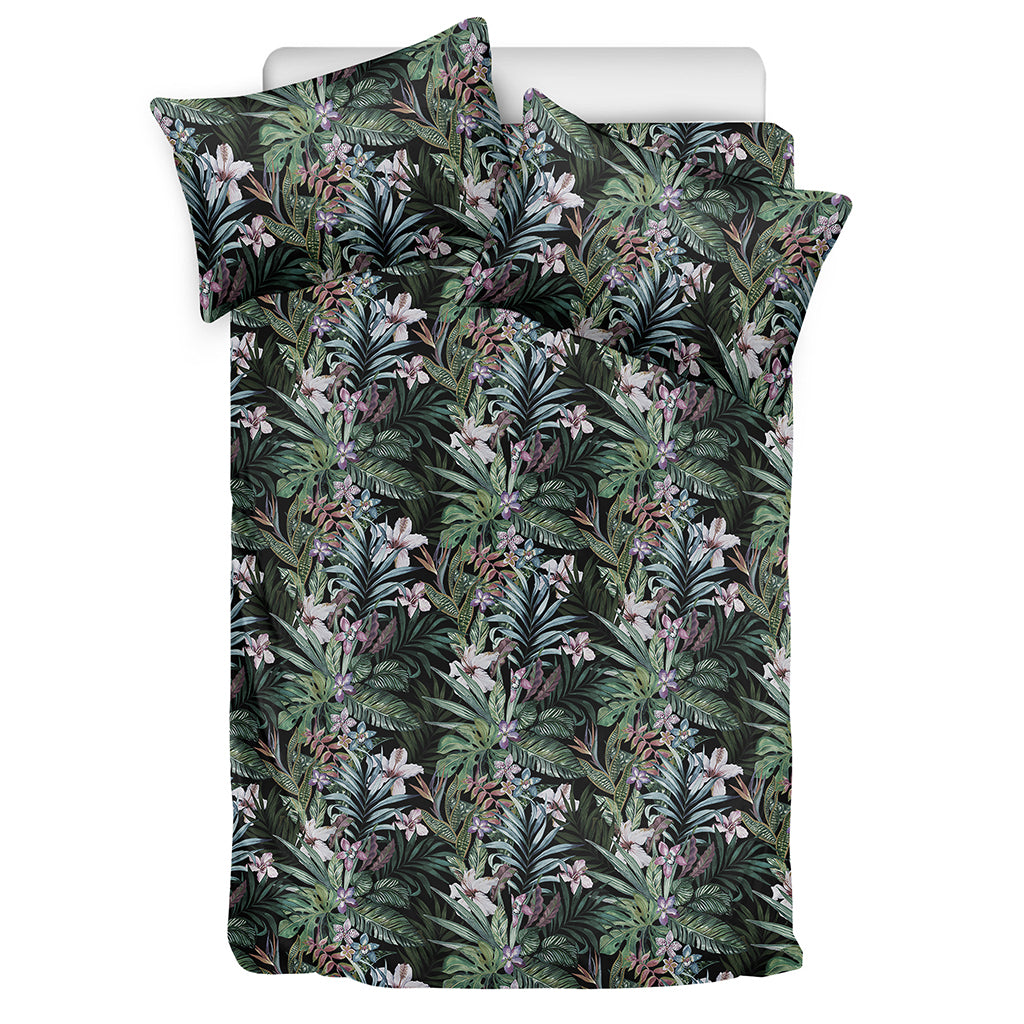 Vintage Tropical Floral Print Duvet Cover Bedding Set