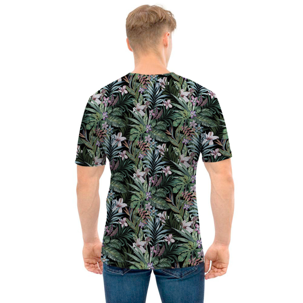 Vintage Tropical Floral Print Men's T-Shirt