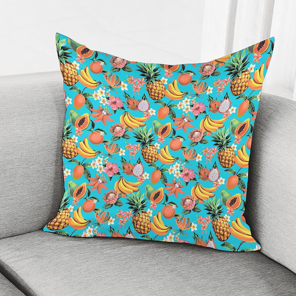 Vintage Tropical Fruits Pattern Print Pillow Cover