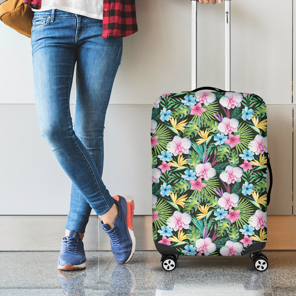 Tiki Hawaiian Pattern Print Luggage Cover Protector