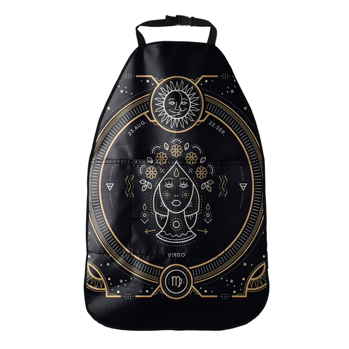 Vintage Virgo Zodiac Sign Print Car Seat Organizers