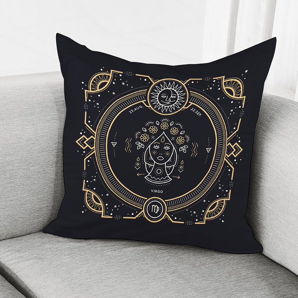 Vintage Virgo Zodiac Sign Print Pillow Cover
