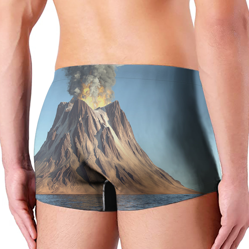Volcanic Mountain Print Men's Boxer Briefs