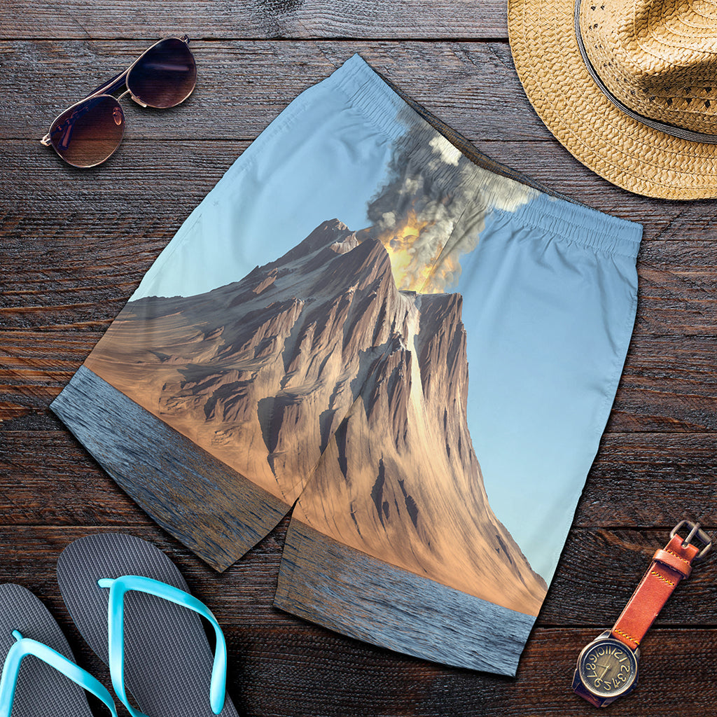 Volcanic Mountain Print Men's Shorts