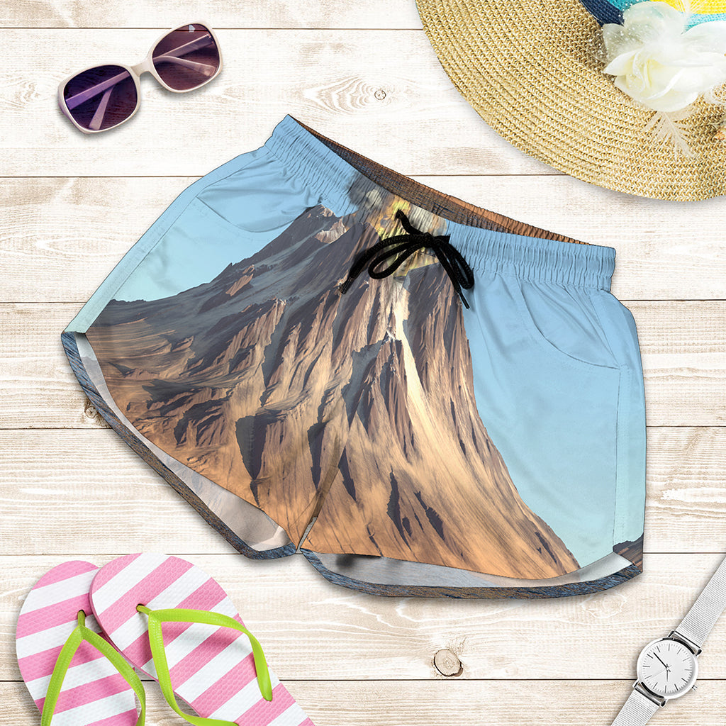 Volcanic Mountain Print Women's Shorts