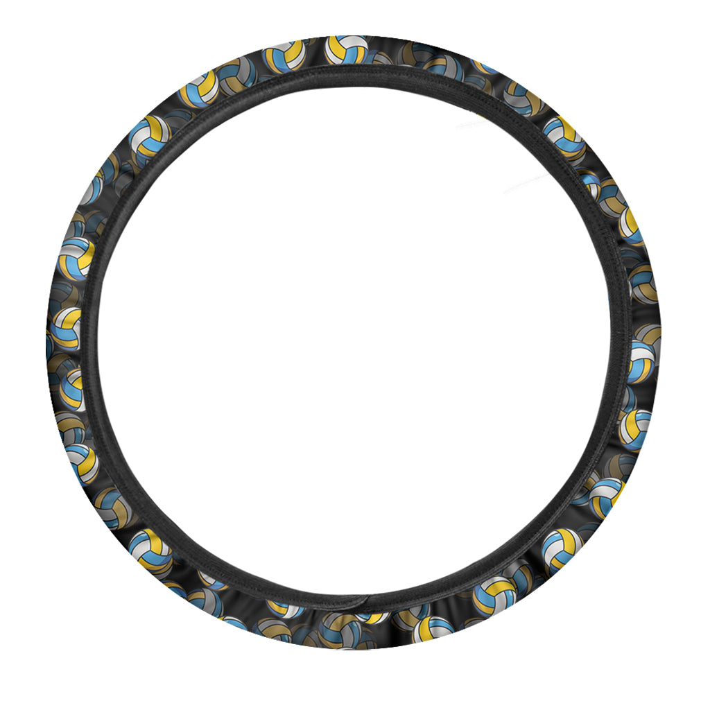 Volleyball Pattern Print Car Steering Wheel Cover
