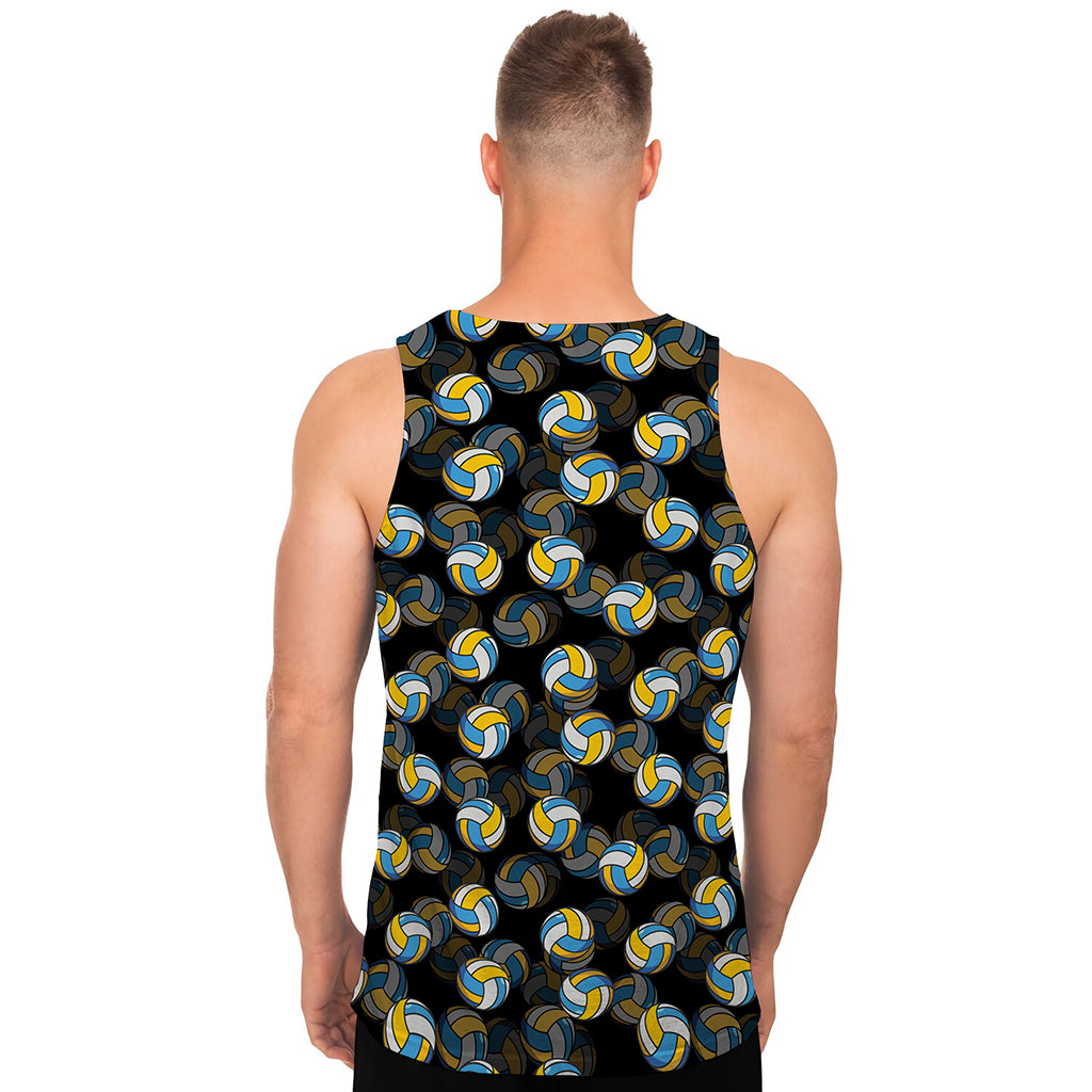 Volleyball Pattern Print Men's Tank Top
