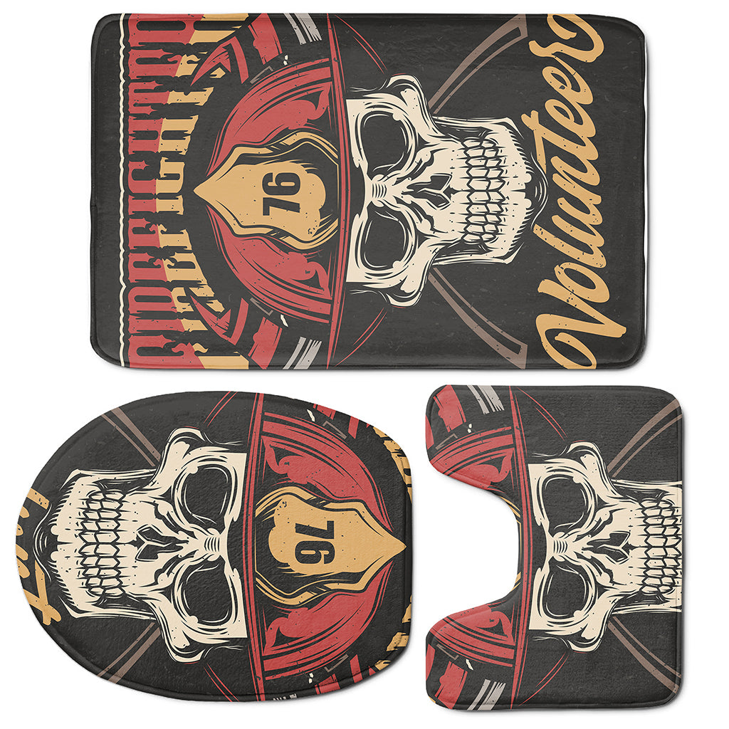 Volunteer Firefighter Print 3 Piece Bath Mat Set