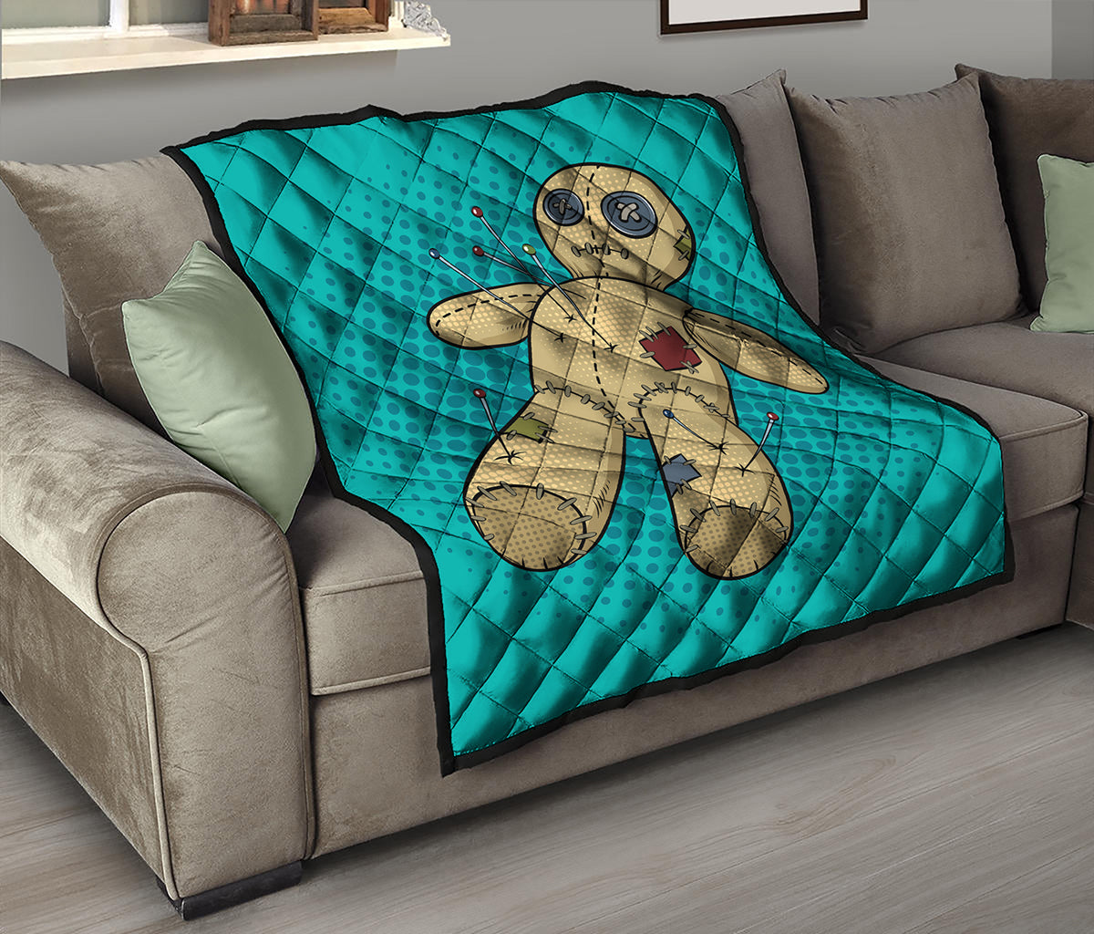 Voodoo Doll Print Quilt