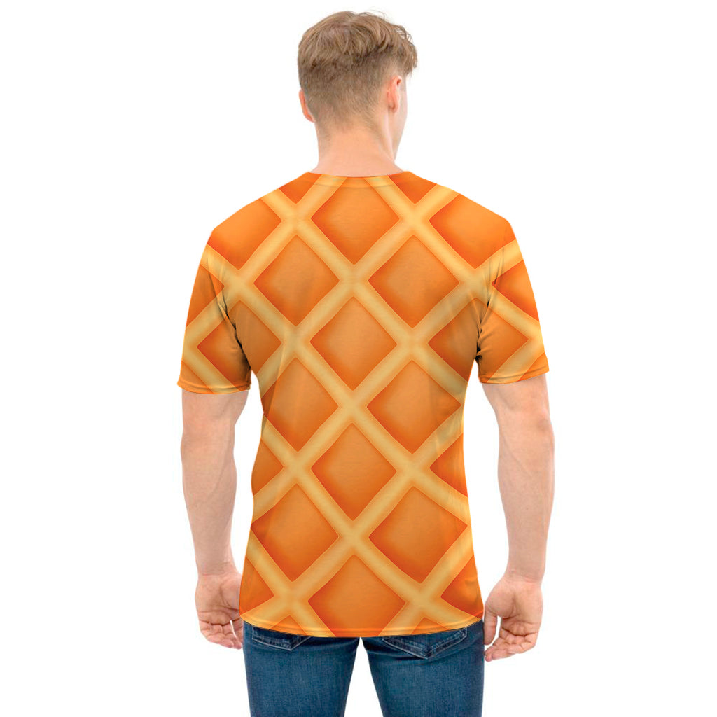 Waffle Print Men's T-Shirt