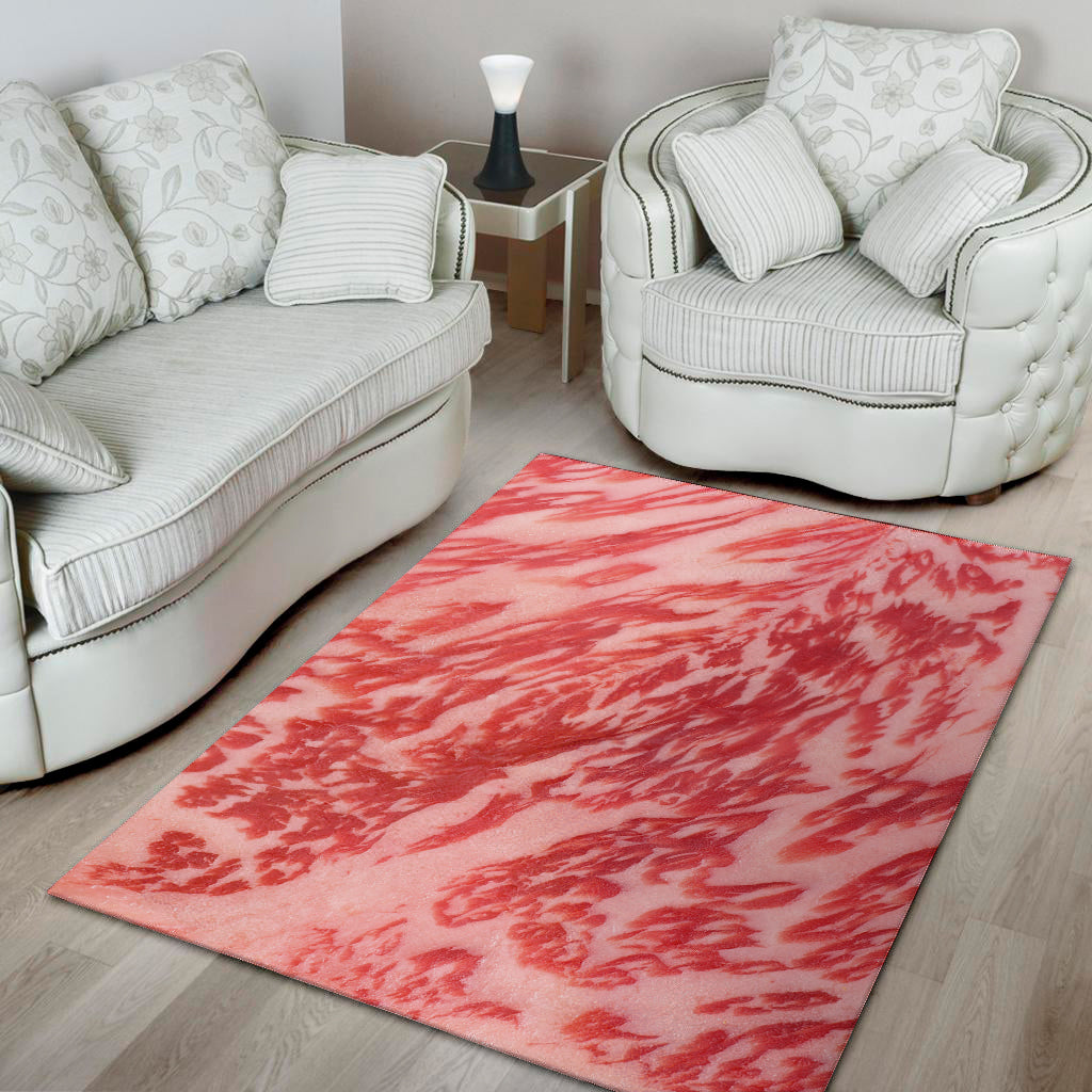 Wagyu Beef Meat Print Area Rug
