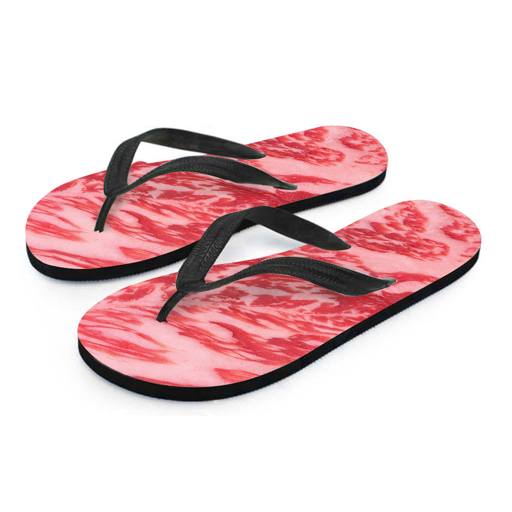 Wagyu Beef Meat Print Flip Flops