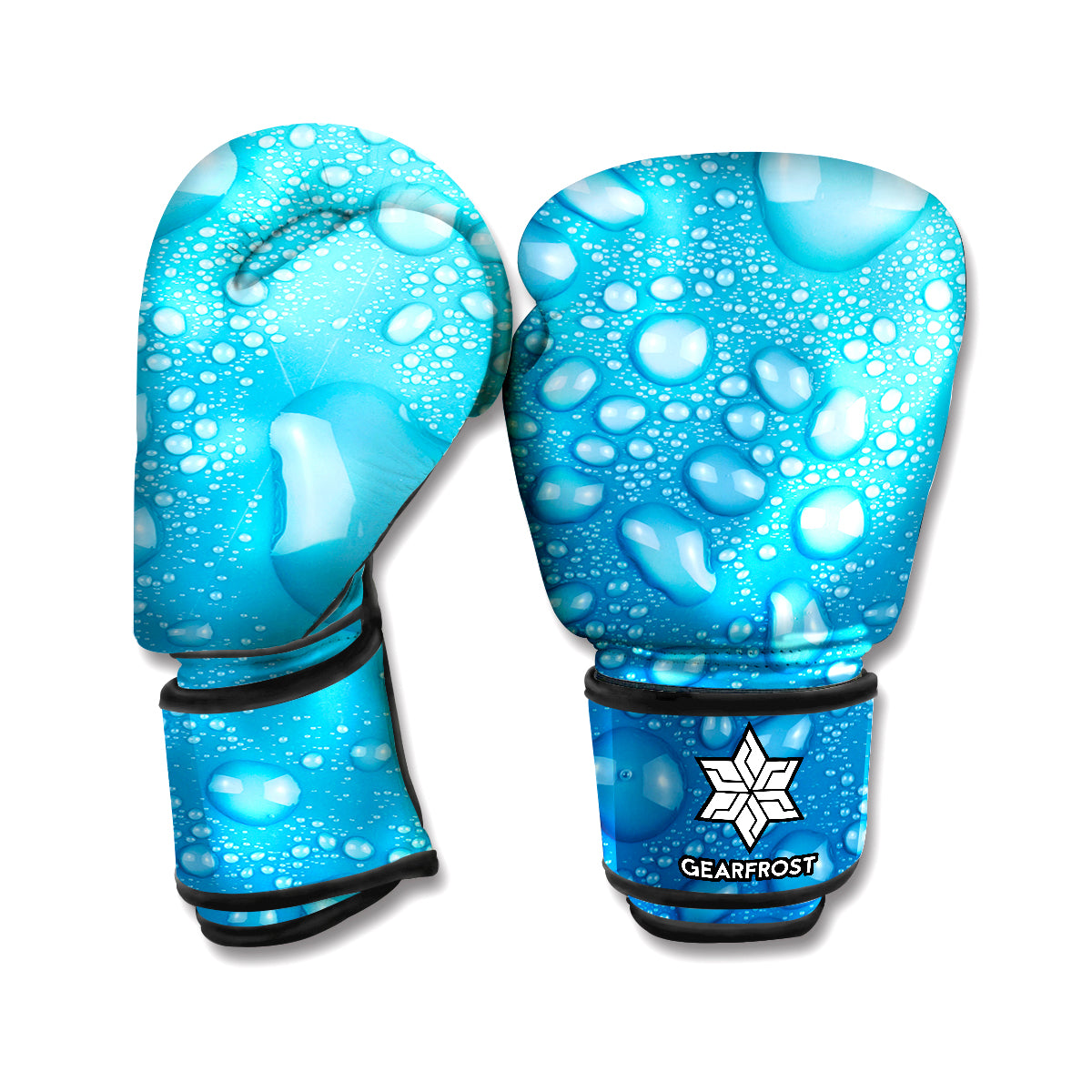 Water Drops Print Boxing Gloves