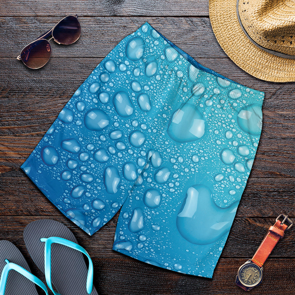Water Drops Print Men's Shorts