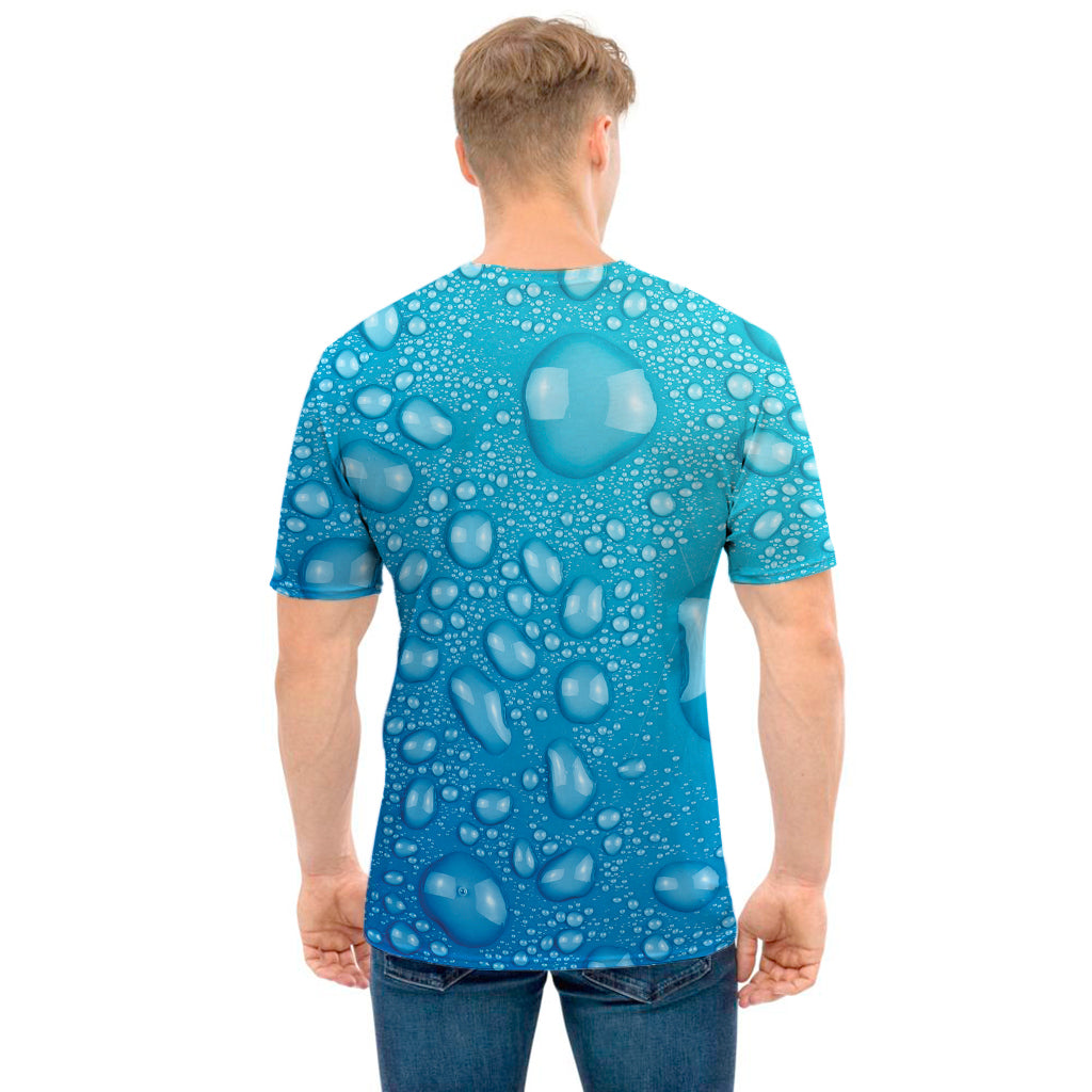 Water Drops Print Men's T-Shirt