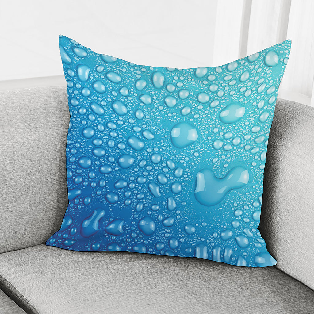 Water Drops Print Pillow Cover