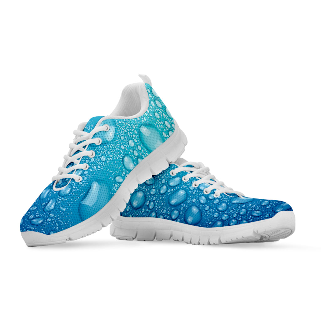 Water Drops Print White Sneakers