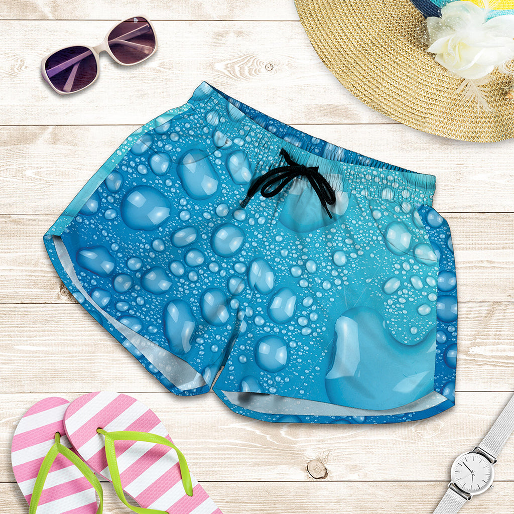 Water Drops Print Women's Shorts
