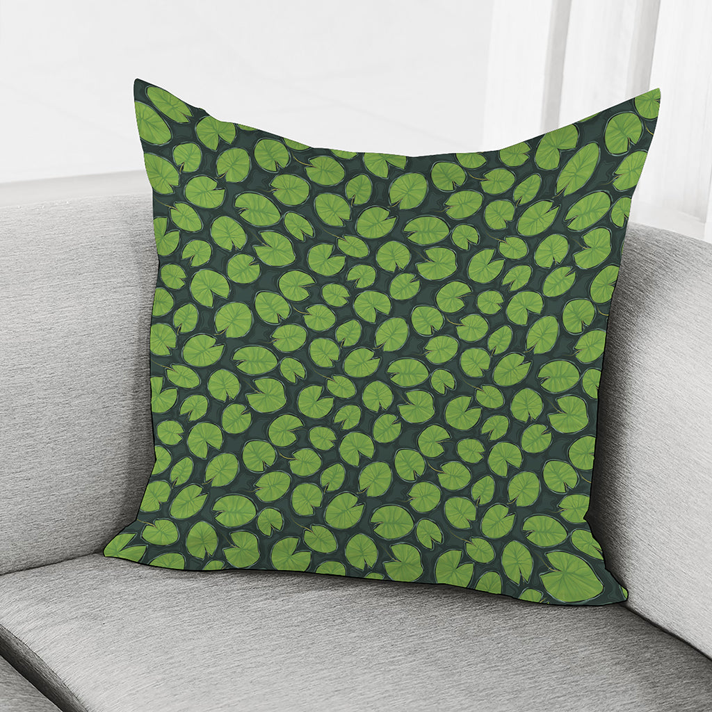 Water Lily Pads Pattern Print Pillow Cover