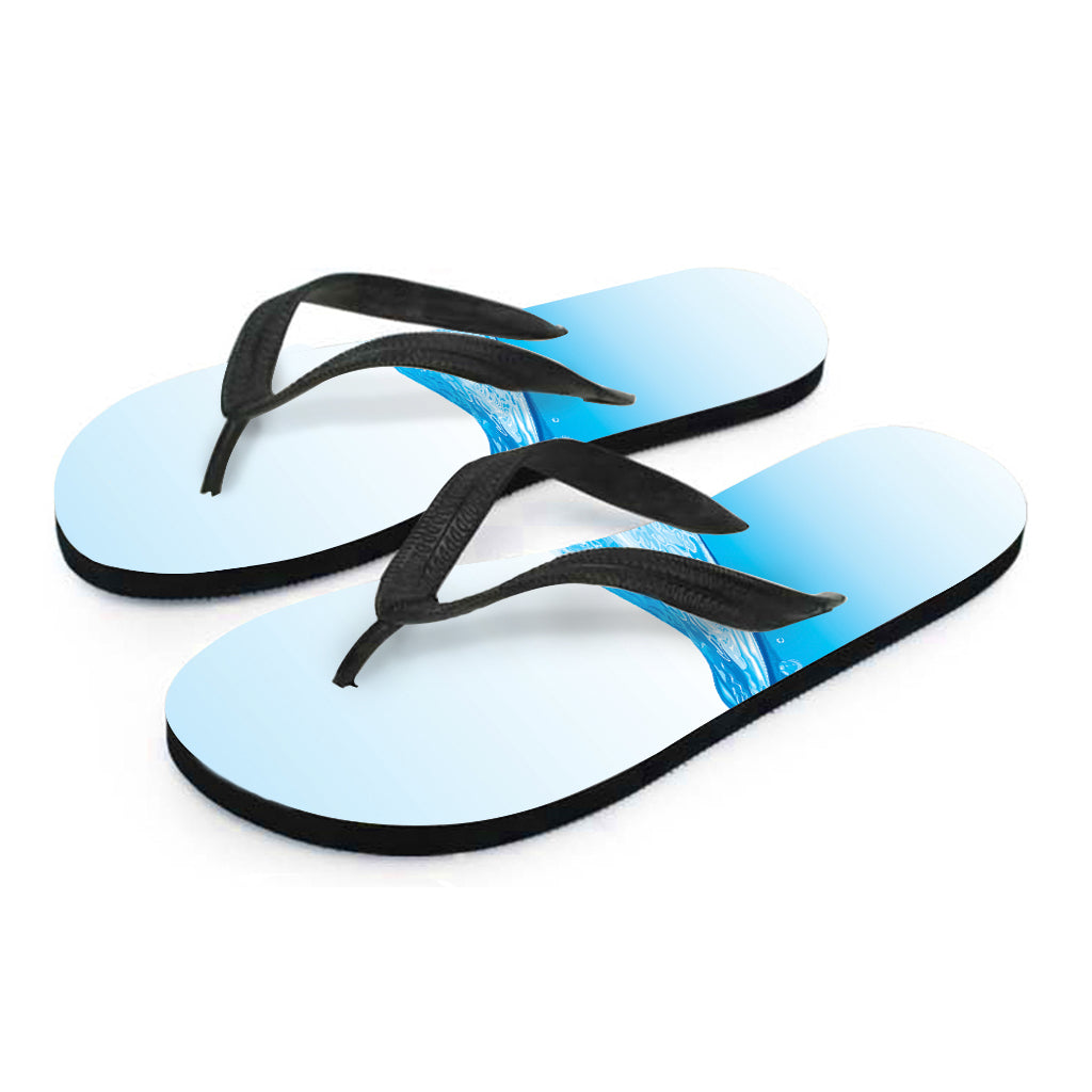 Water Wave Print Flip Flops