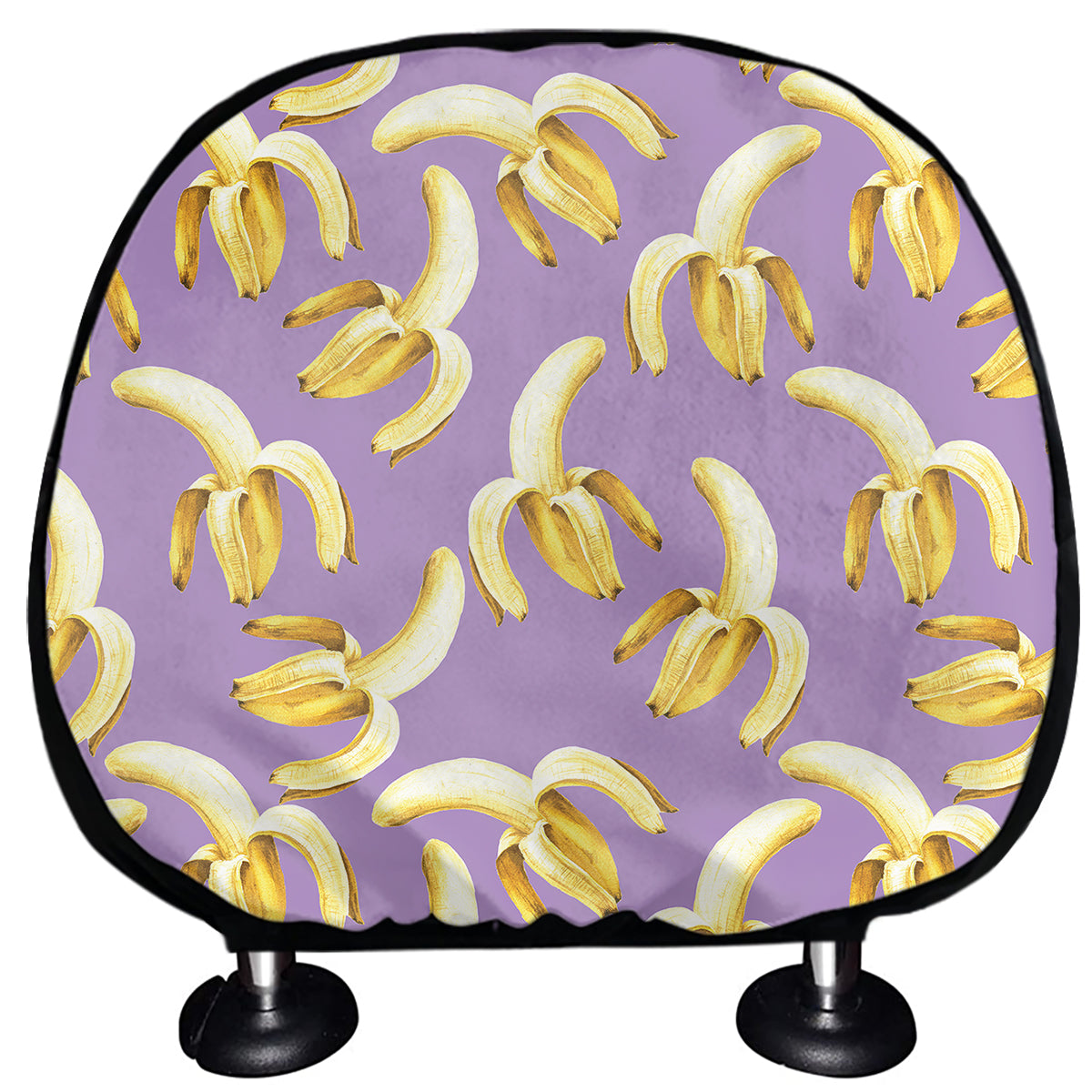 Watercolor Banana Pattern Print Car Headrest Covers