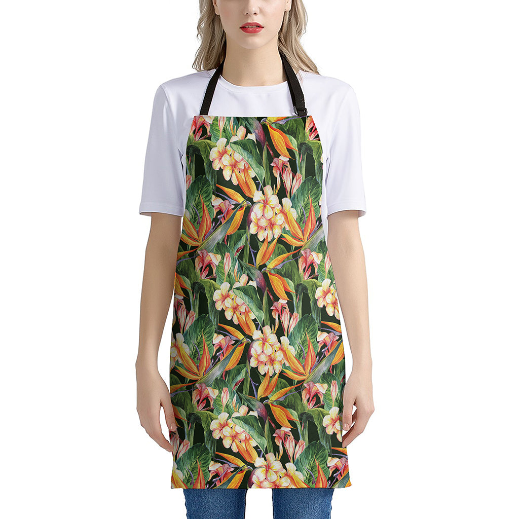 Watercolor Bird Of Paradise Print Apron