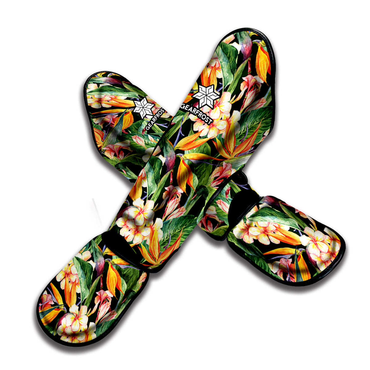 Watercolor Bird Of Paradise Print Muay Thai Shin Guard