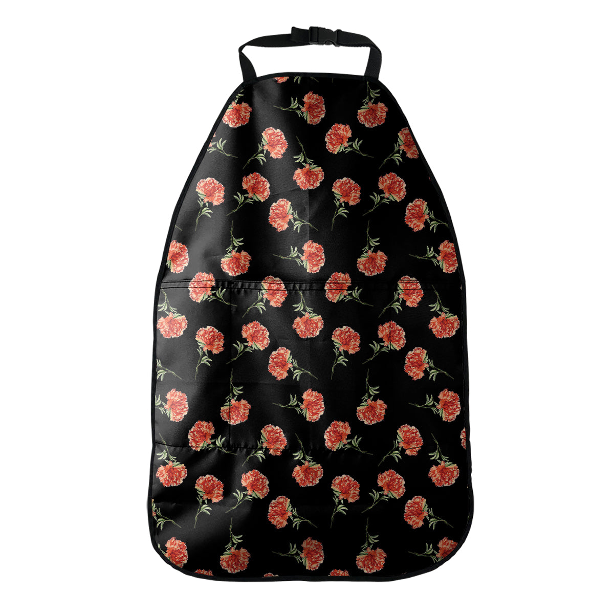 Watercolor Carnation Pattern Print Car Seat Organizers