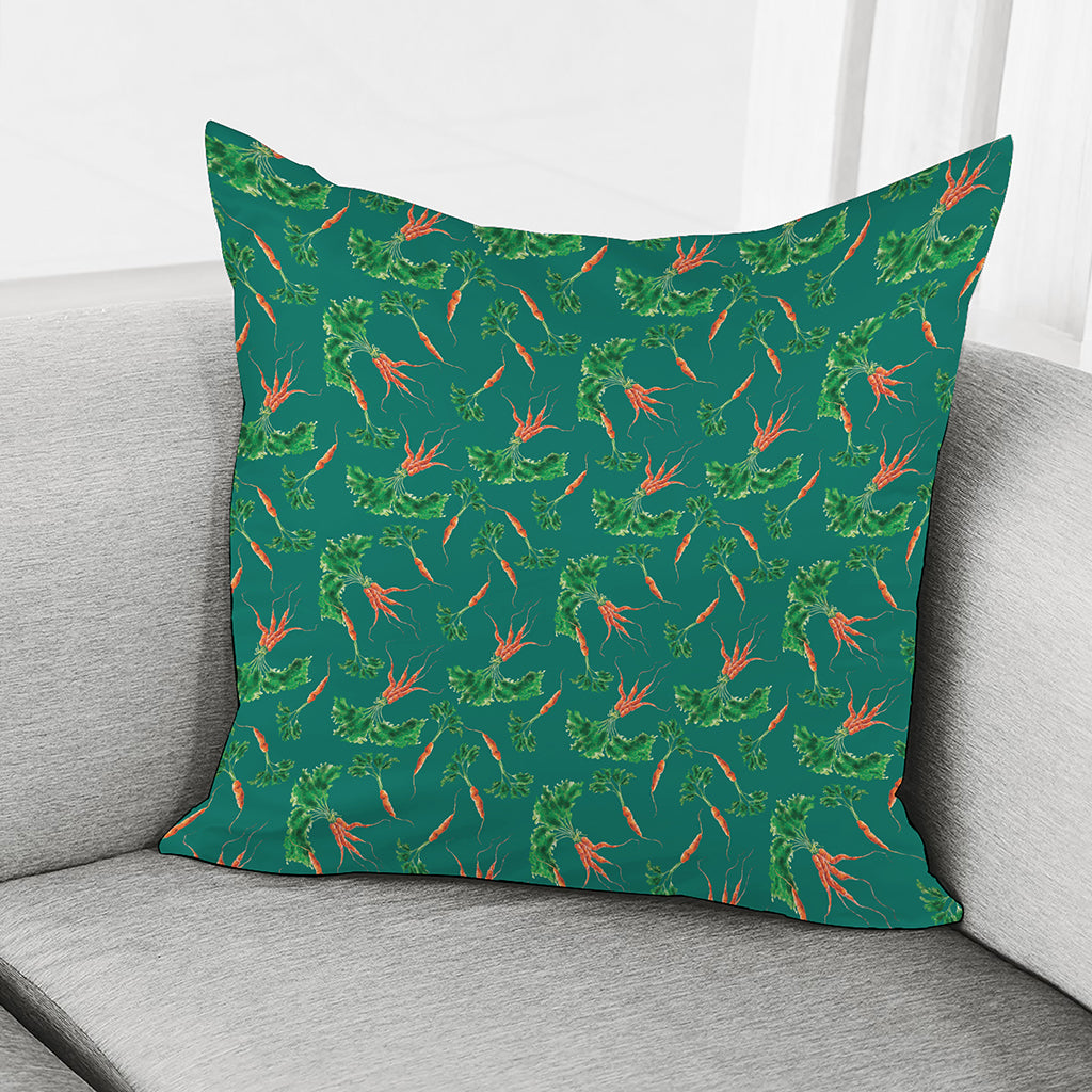 Watercolor Carrot Pattern Print Pillow Cover