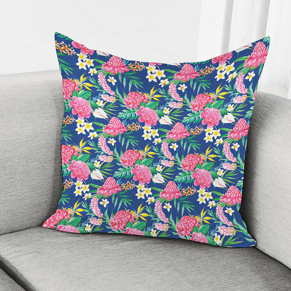 Watercolor Chrysanthemum Pattern Print Pillow Cover