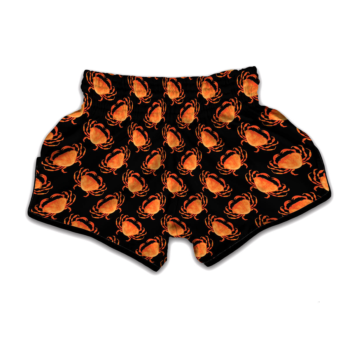 Watercolor Crab Pattern Print Muay Thai Boxing Shorts
