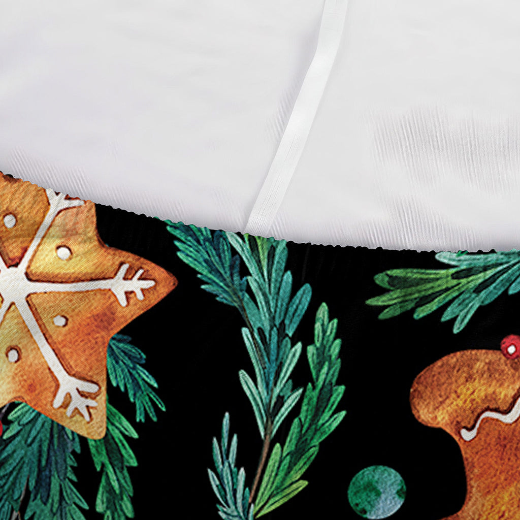 Watercolor Gingerbread Pattern Print Sofa Cover