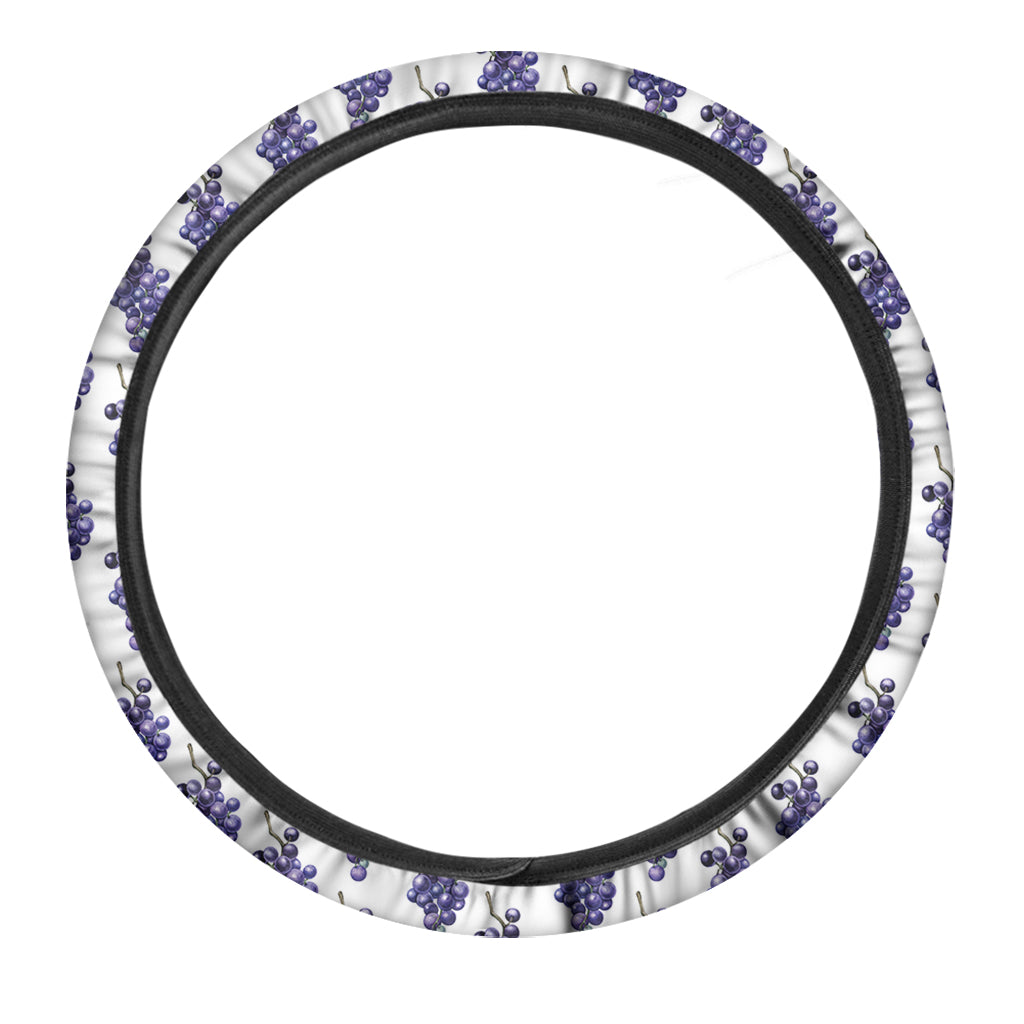 Watercolor Grape Pattern Print Car Steering Wheel Cover