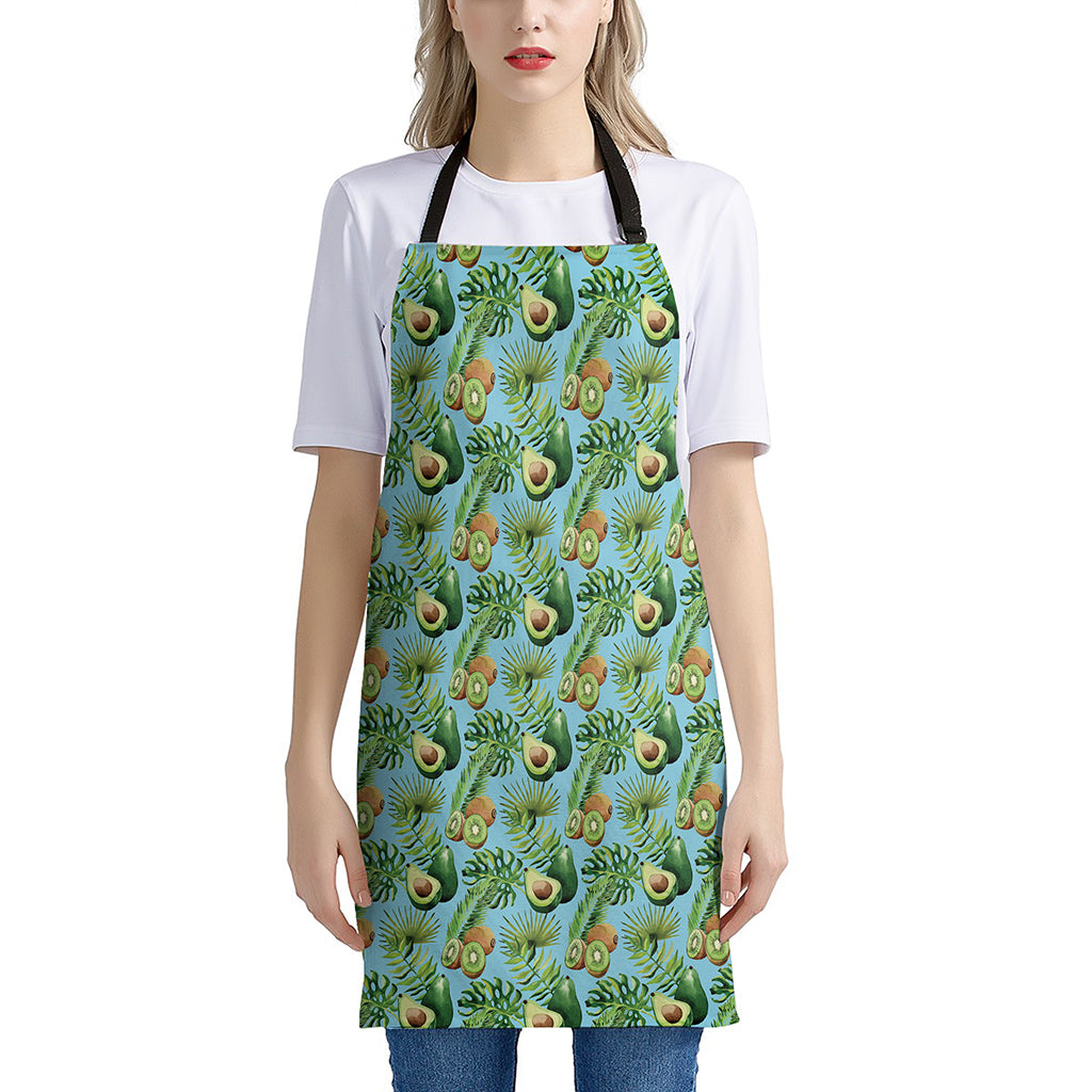 Watercolor Kiwi And Avocado Print Apron