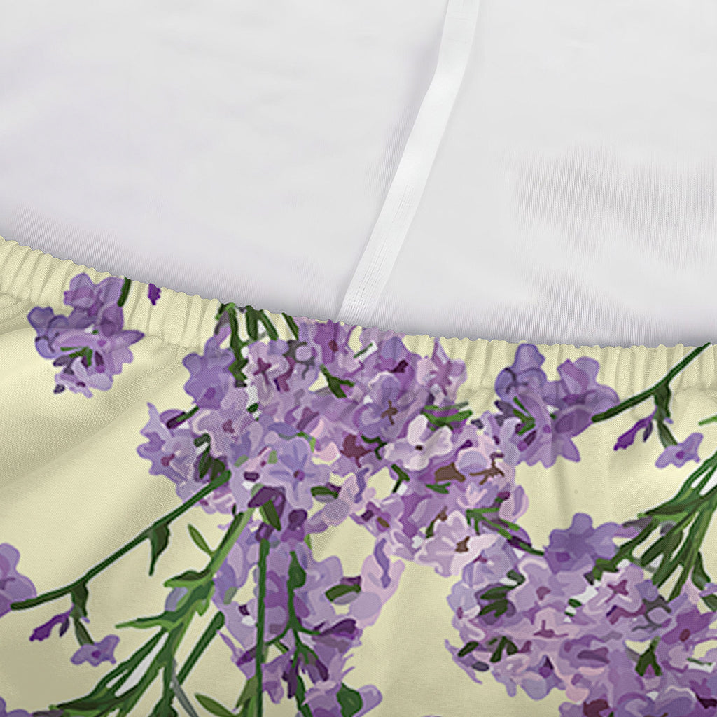 Watercolor Lavender Pattern Print Sofa Cover