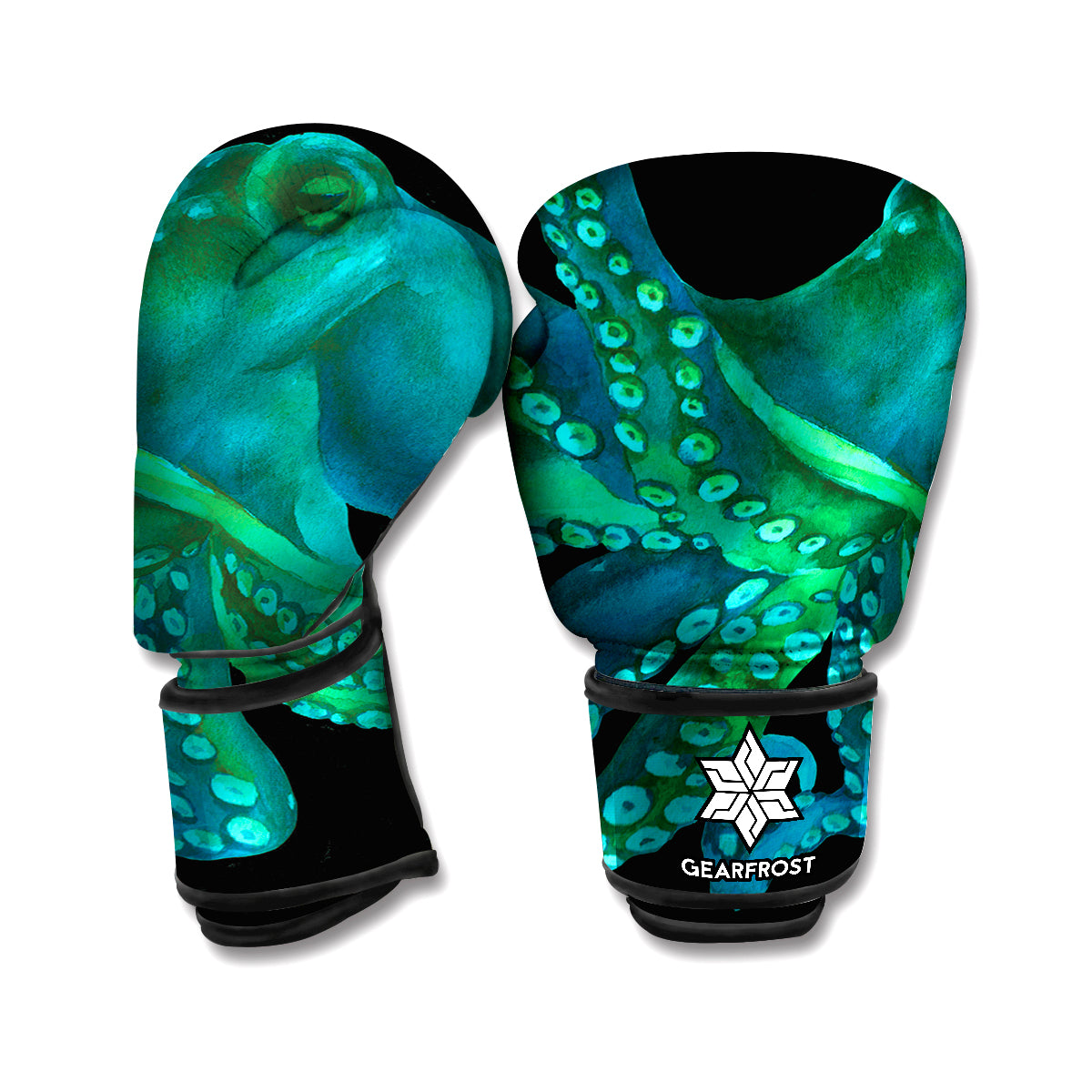 Watercolor Octopus Print Boxing Gloves